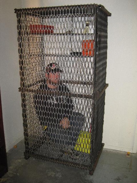6' x 3' x 2' cage for tools and thats my brother in there